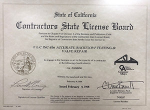 Business license for contractor